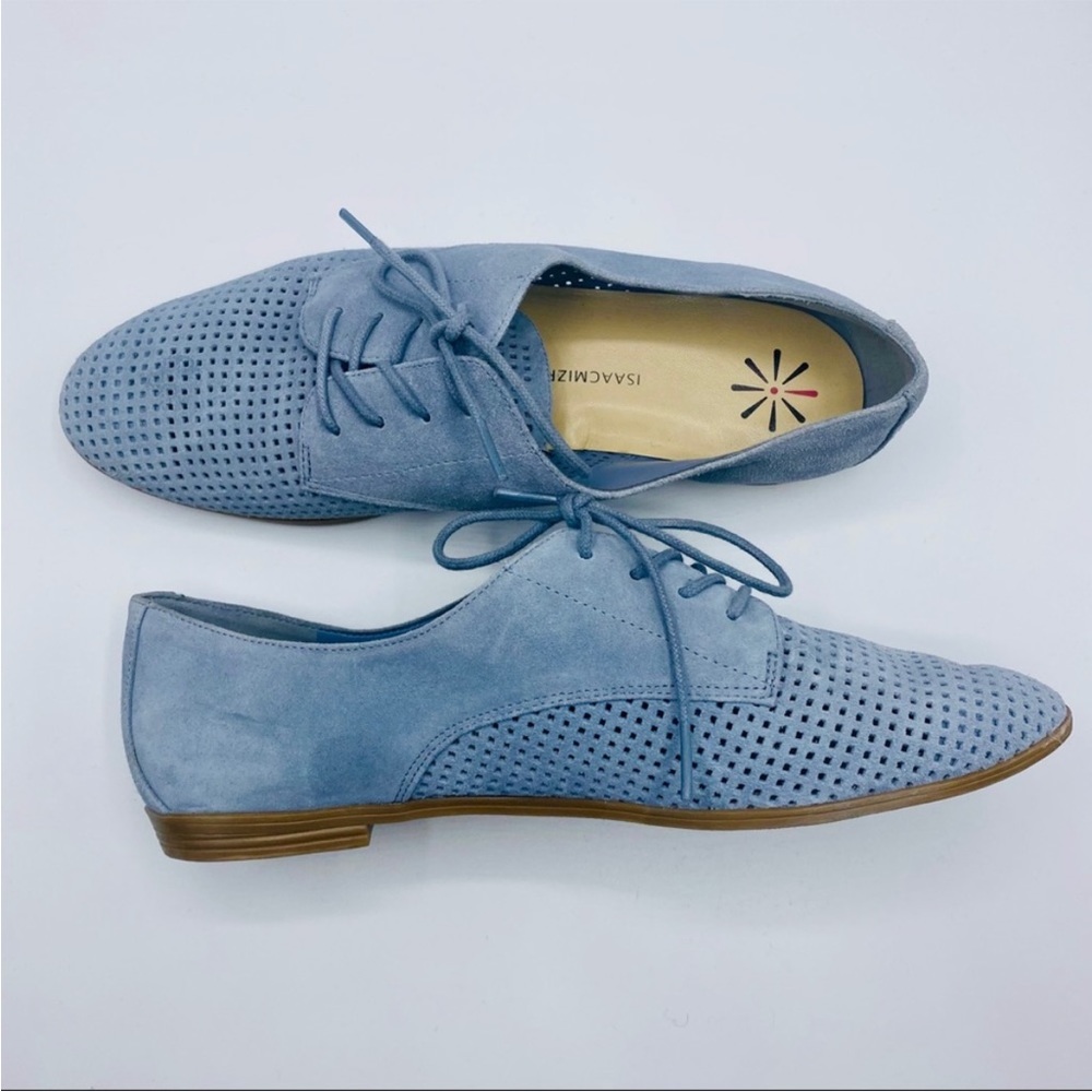 Isaac Mizrahi blue lace up loafers
